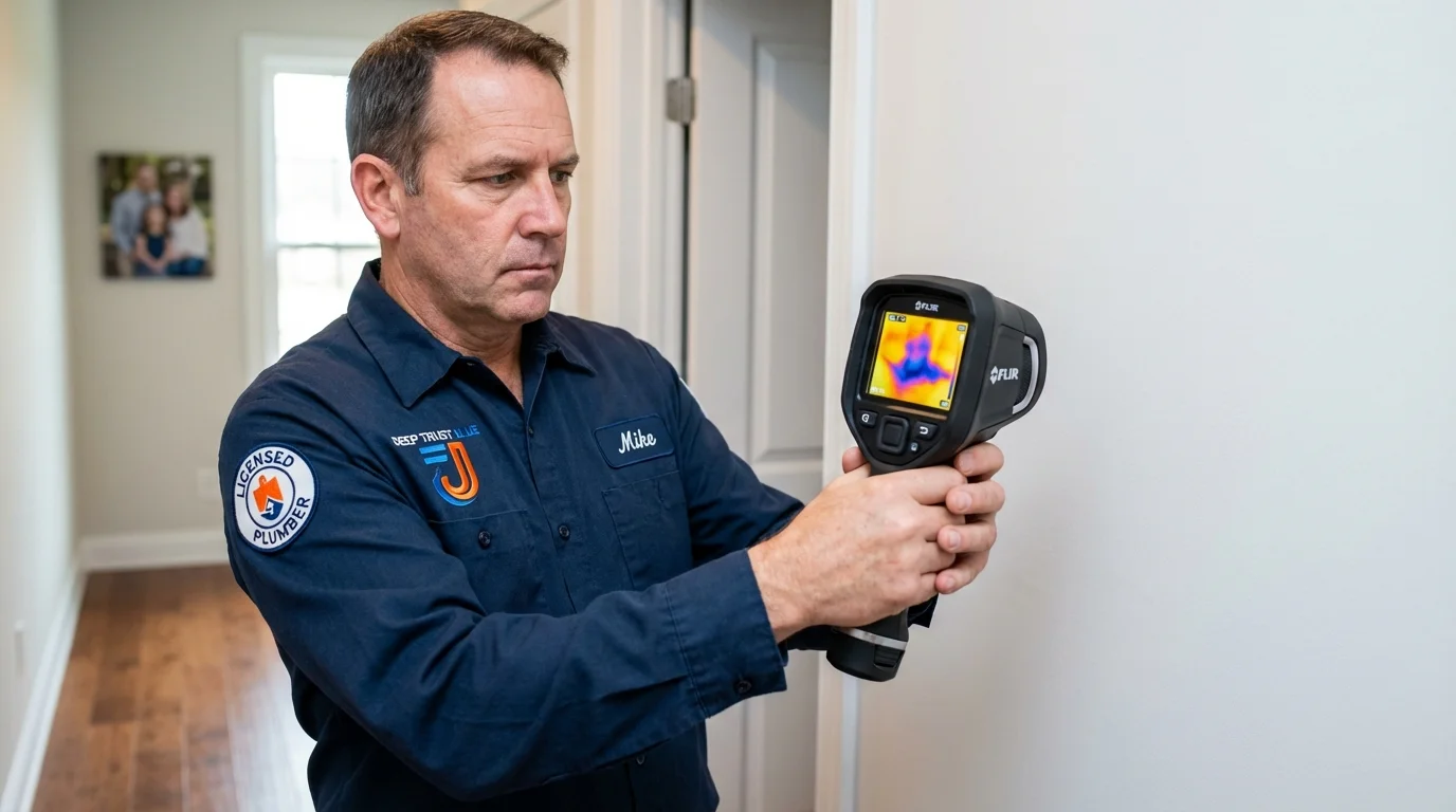 Thermal imaging leak detection by Johns Plumbing LLC in Springville